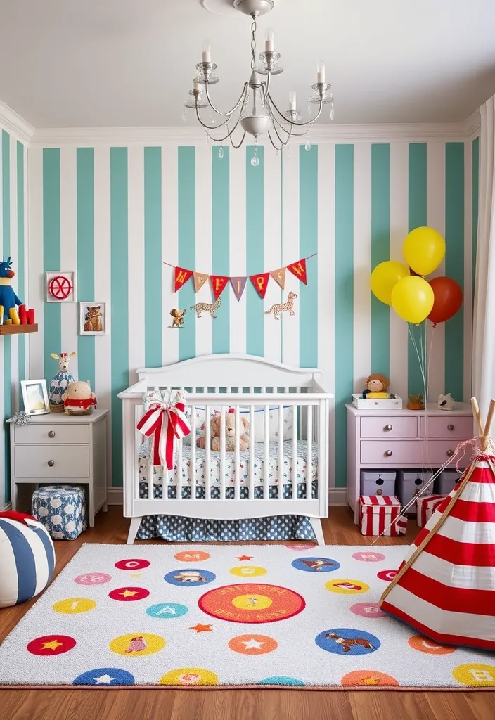 21 Adorable Nursery Room Decor Ideas That'll Transform Your Baby's Space 8 21 Adorable Nursery Room Decor Ideas That'll Transform Your Baby's Space (You'll Love #9!) - 5. Whimsical Circus