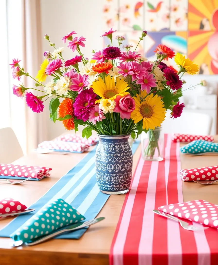 21 Dining Room Table Centerpiece Ideas That Will Transform Your Space 21 21 Dining Room Table Centerpiece Ideas That Will Transform Your Space (You Won't Believe #5!) - 18. Mixing Patterns