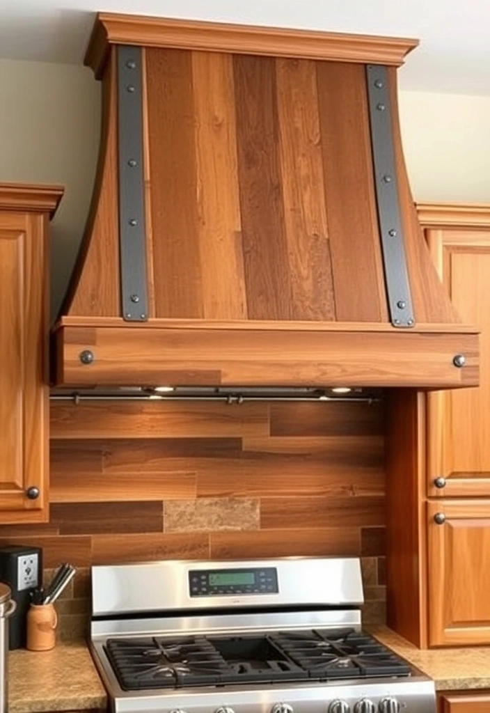 21 Rustic Kitchen Hood Designs to Give Your Home a Cozy Vibe 24 21 Rustic Kitchen Hood Designs to Give Your Home a Cozy Vibe (You'll Love #11!) - 21. Reclaimed Wood and Metal Combination Hood