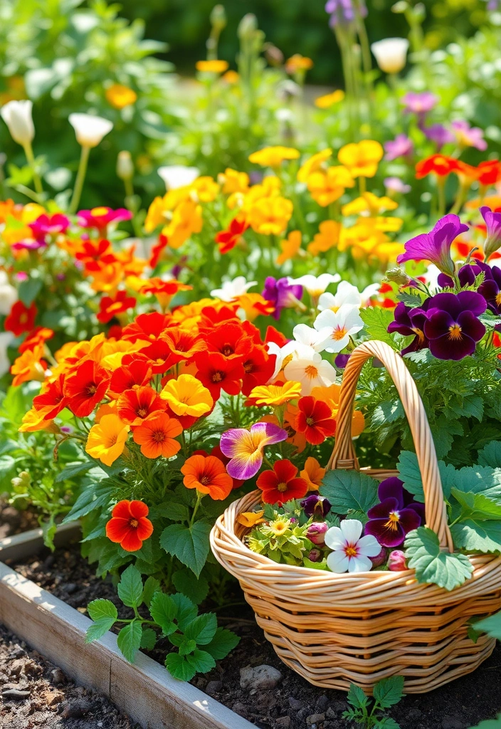 21 DIY Cut Flower Garden Layouts You Can Create This Weekend (#6 Will Surprise You!) 12 21 DIY Cut Flower Garden Layouts You Can Create This Weekend (#6 Will Surprise You!) - 9. The Edible Flower Garden