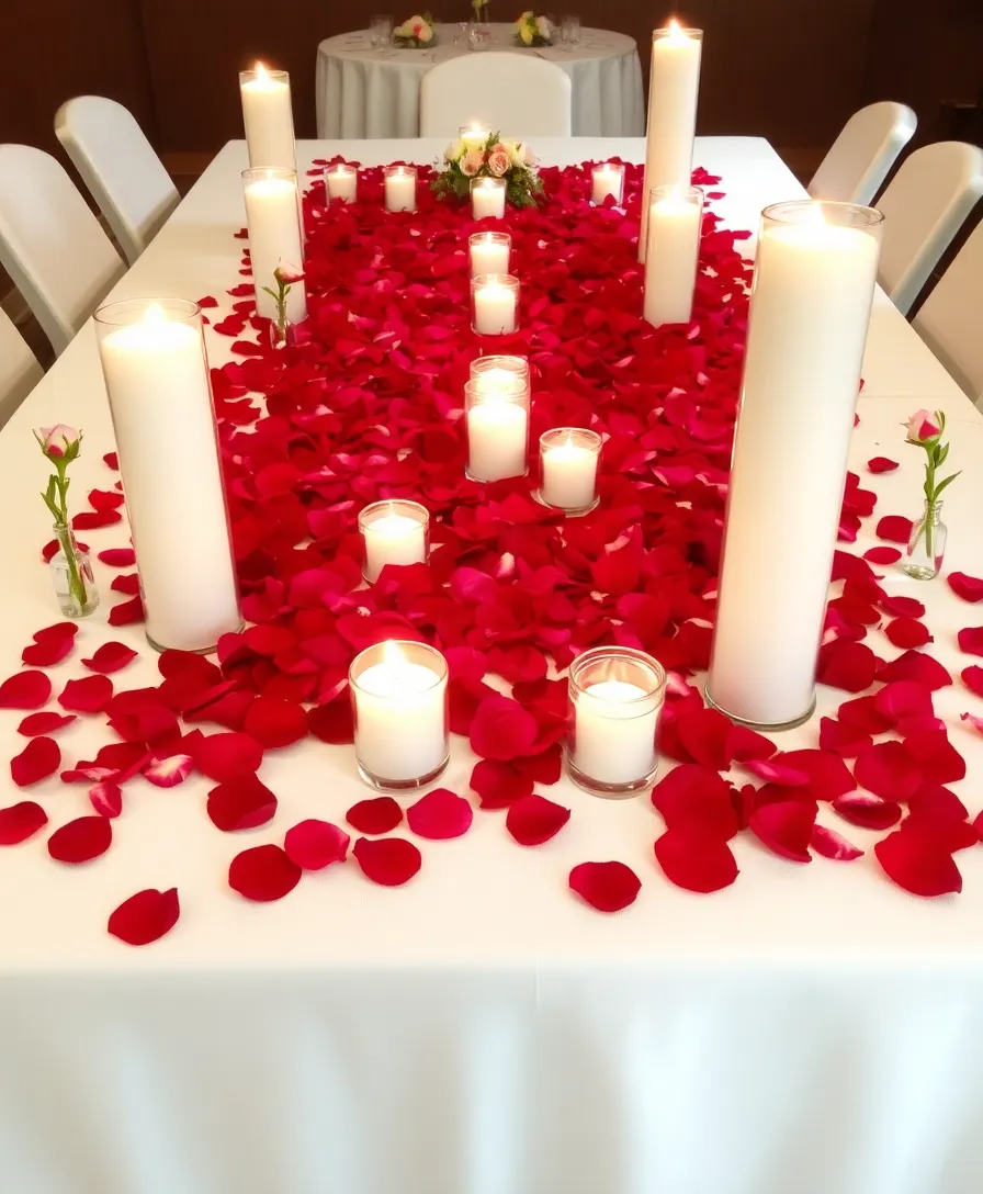 21 Valentine's Table Decor Ideas That Will Set the Mood for Love (You Won't Believe #10!) - 1. Romantic Rose Petal Runner