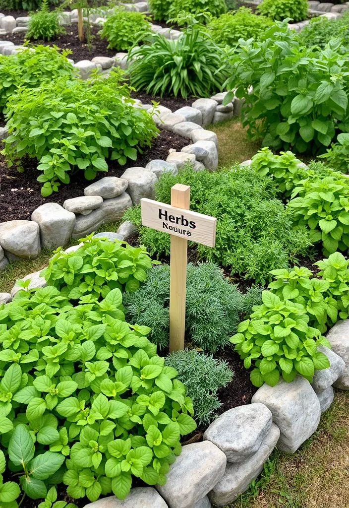 21 Stunning Outdoor Herb Garden Ideas That Will Inspire Your Green Thumb! 13 21 Stunning Outdoor Herb Garden Ideas That Will Inspire Your Green Thumb! - 10. Herb Garden with Decorative Edging