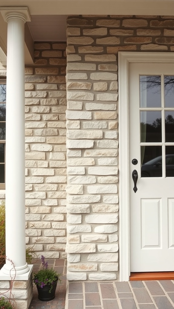 19 Low Country Homes With Southern Charm & Elegance 9 Close-up of tabby shell construction showcasing texture and color.