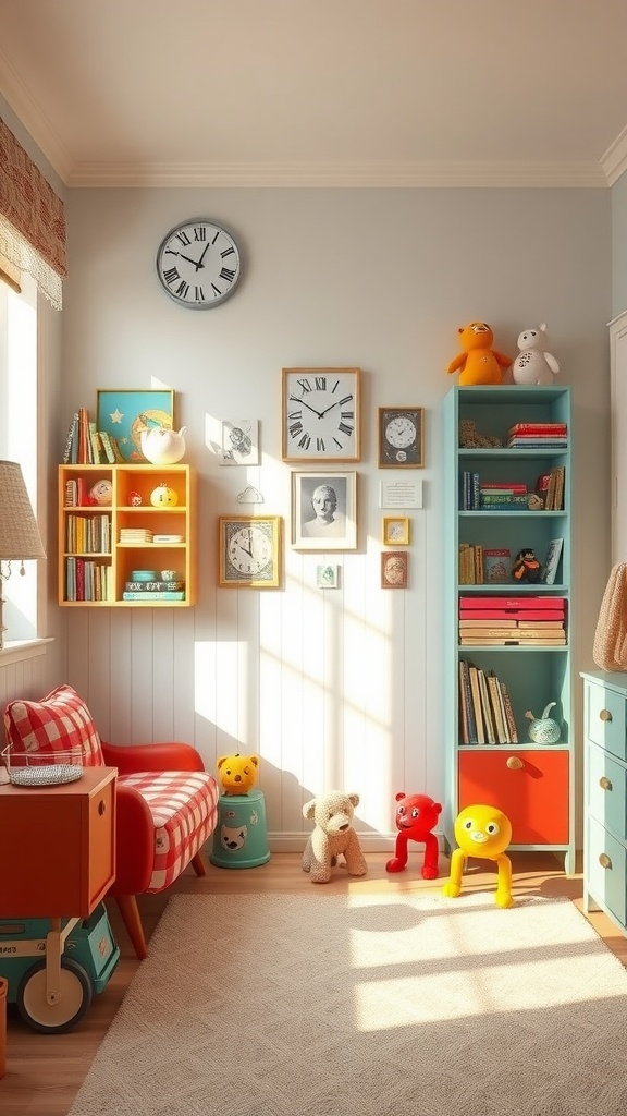 13 Kids Room Inspiration Ideas For A Stylish & Fun Space 8 A vintage-inspired kids room with colorful decor and playful furniture.