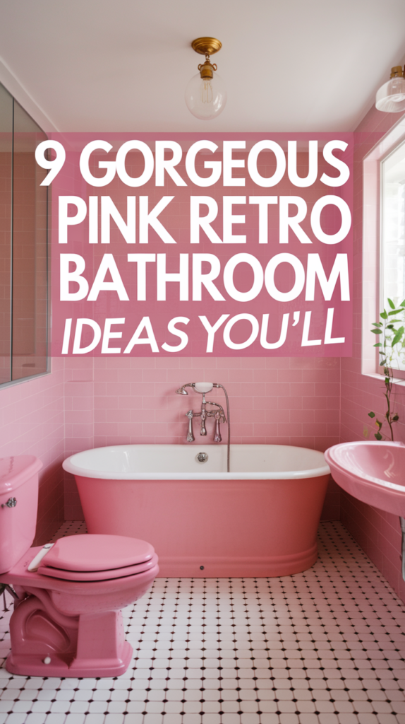 9 Gorgeous Pink Retro Bathroom Ideas You’Ll Love 13 0208 2 a vibrant and creative pin with the text 3D B6oWLTj6Nwf534akVsw zS6O xPoRcyR7yaRmIAajA