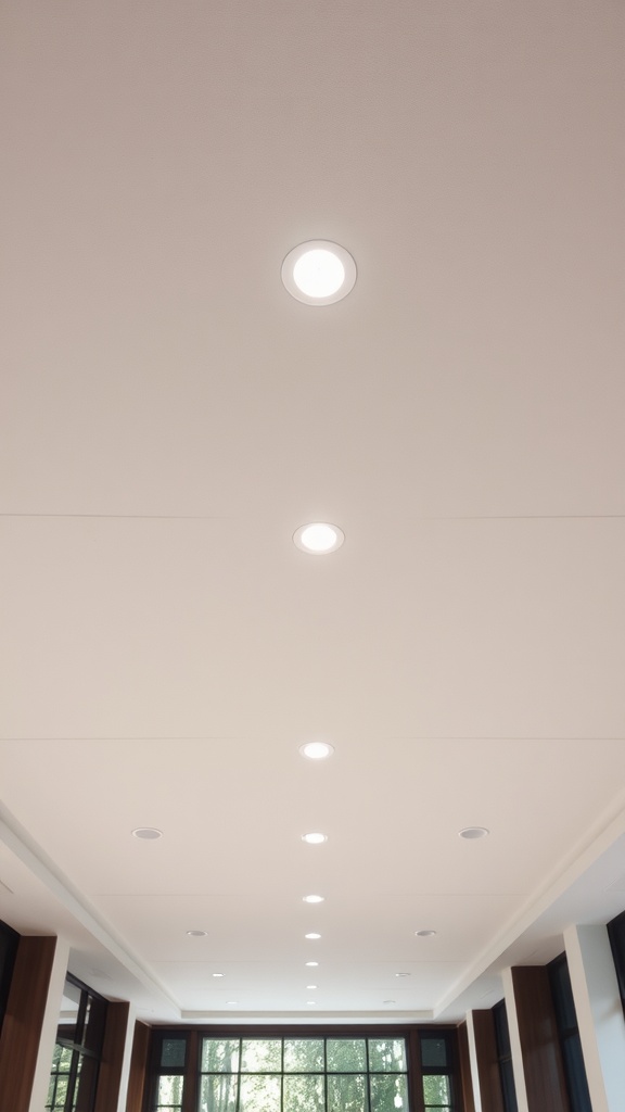 13 Stunning Cheap Ceiling Ideas DIY You’Ll Love 8 A smooth, white ceiling with recessed lights